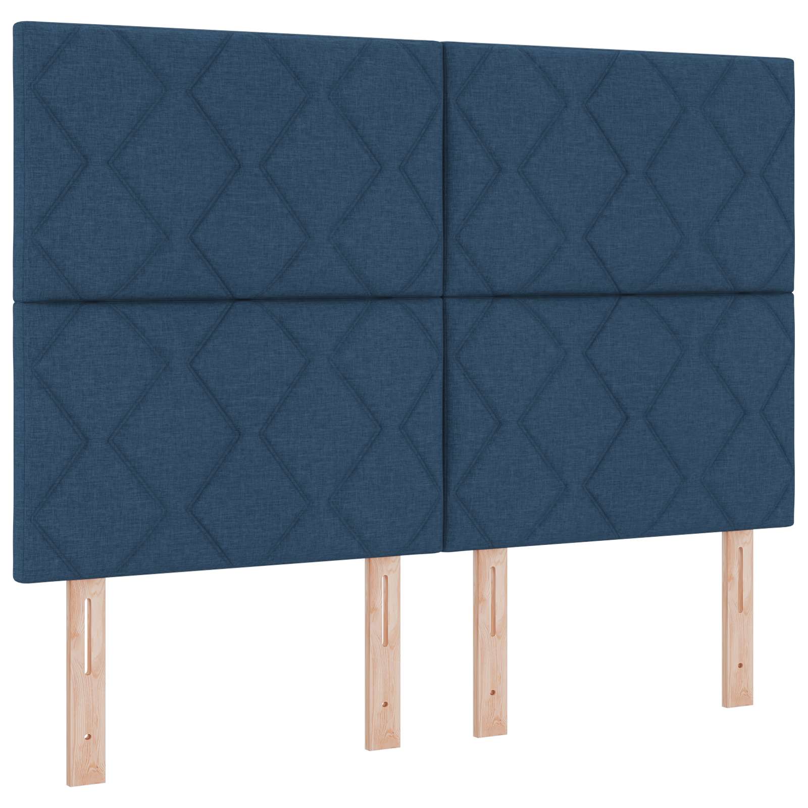 Κρεβάτι box spring με στρώμα Μπλε 160 x 200 cm Ύφασμα - Pakobazaar