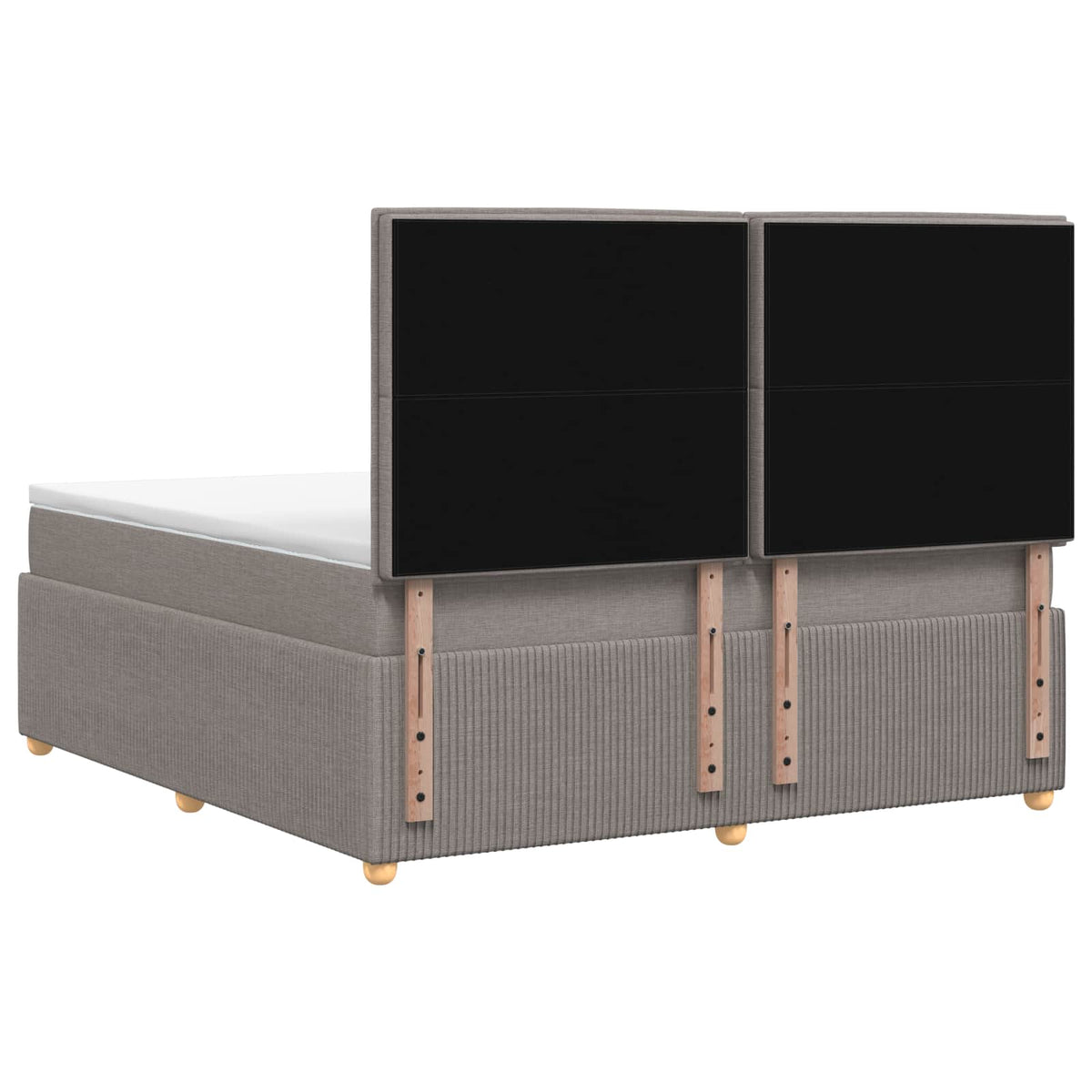 Κρεβάτι box spring με στρώμα Taupe 180 x 200 cm Ύφασμα - Pakobazaar