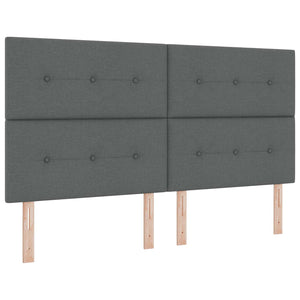 Κρεβάτι box spring με στρώμα Σκούρο Γκρι 180 x 200 cm Ύφασμα - Pakobazaar