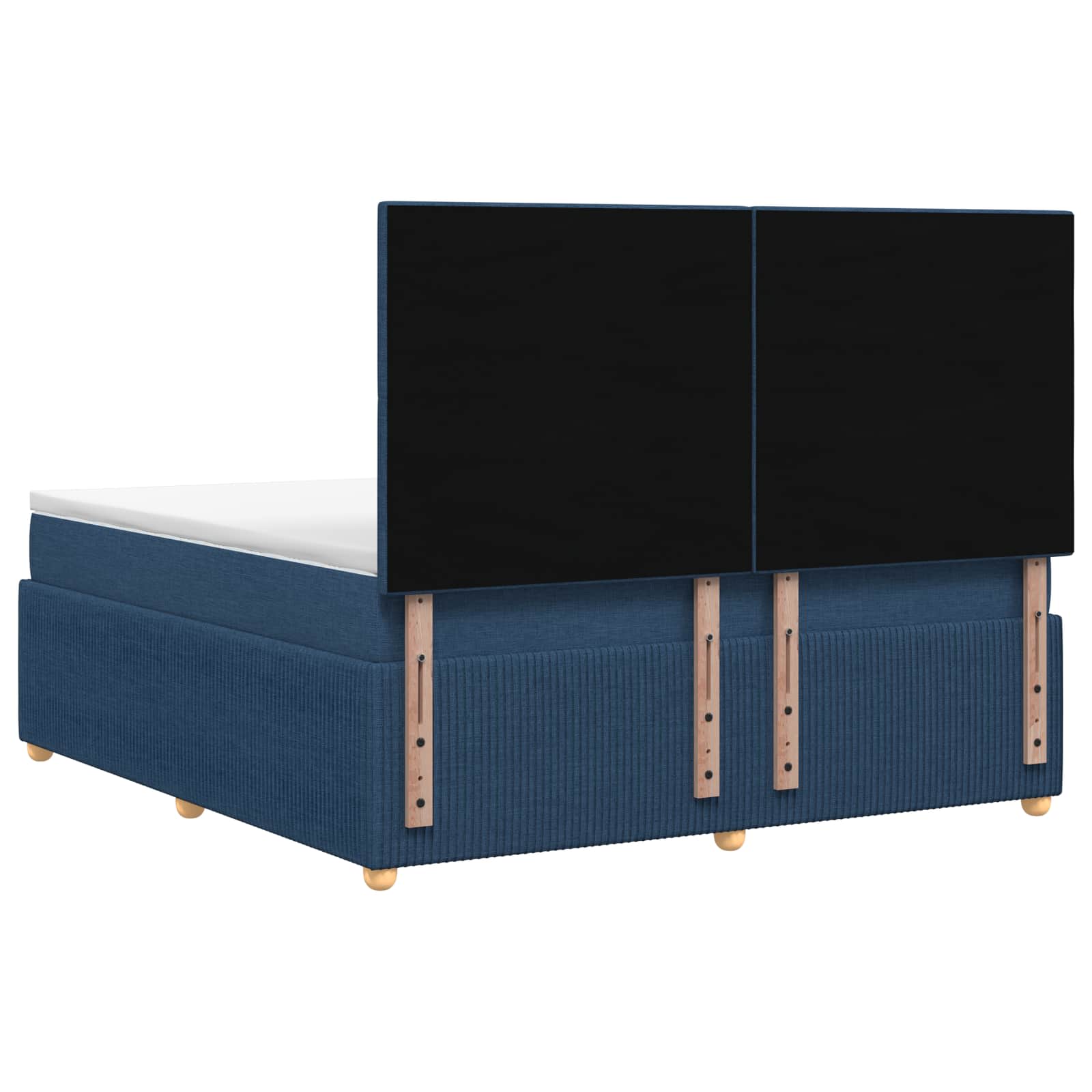 Κρεβάτι box spring με στρώμα Μπλε 180 x 200 cm Ύφασμα - Pakobazaar