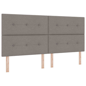 Κρεβάτι box spring με στρώμα Taupe 200 x 200 cm Ύφασμα - Pakobazaar