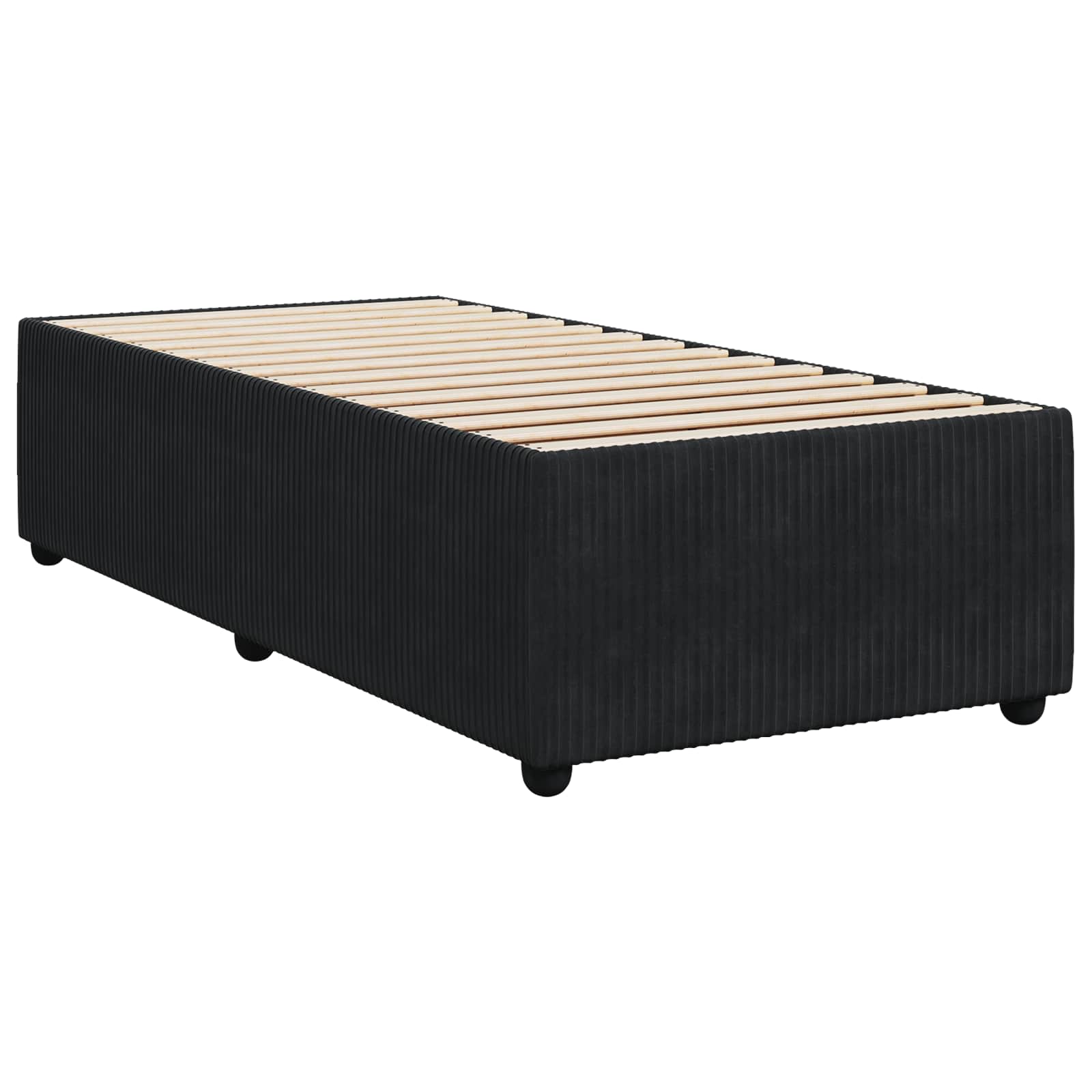 Κρεβάτι box spring με στρώμα Μαύρο 80 x 200 cm Βελούδο - Pakobazaar