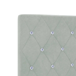 Κρεβάτι box spring με στρώμα Ανοιχτό γκρι 100 x 200 cm Βελούδο