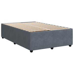 Κρεβάτι box spring με στρώμα Σκούρο Γκρι 120 x 190 cm Βελούδο - Pakobazaar