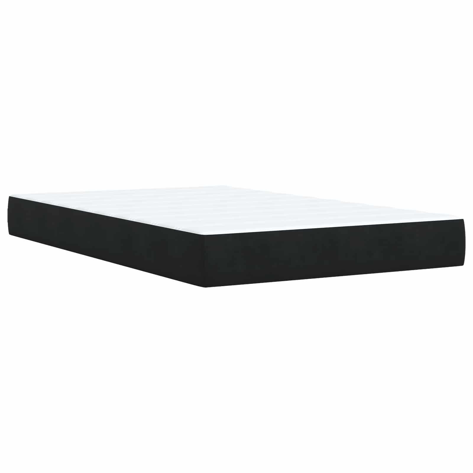 Κρεβάτι box spring με στρώμα Μαύρο 120 x 190 cm Βελούδο - Pakobazaar
