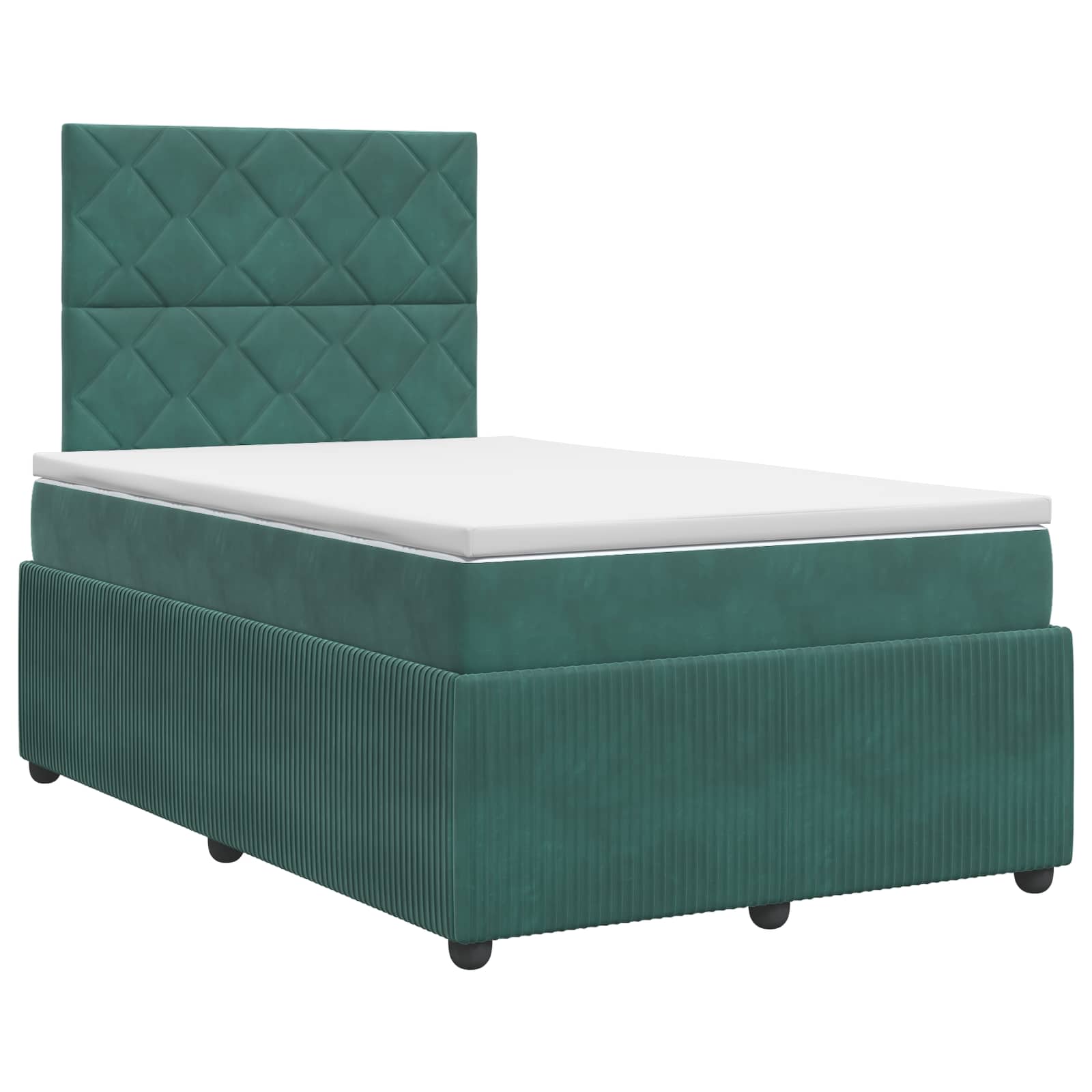 Κρεβάτι box spring με στρώμα Σκούρο Πράσινο 120 x 190 cm