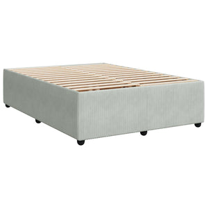 Κρεβάτι box spring με στρώμα Ανοιχτό γκρι 160 x 200 cm Βελούδο - Pakobazaar