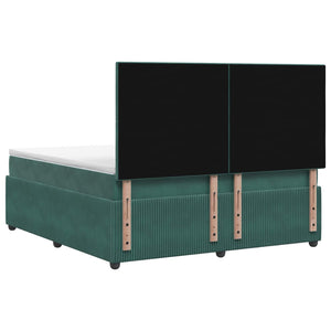 Κρεβάτι box spring με στρώμα Σκούρο Πράσινο 160 x 200 cm - Pakobazaar