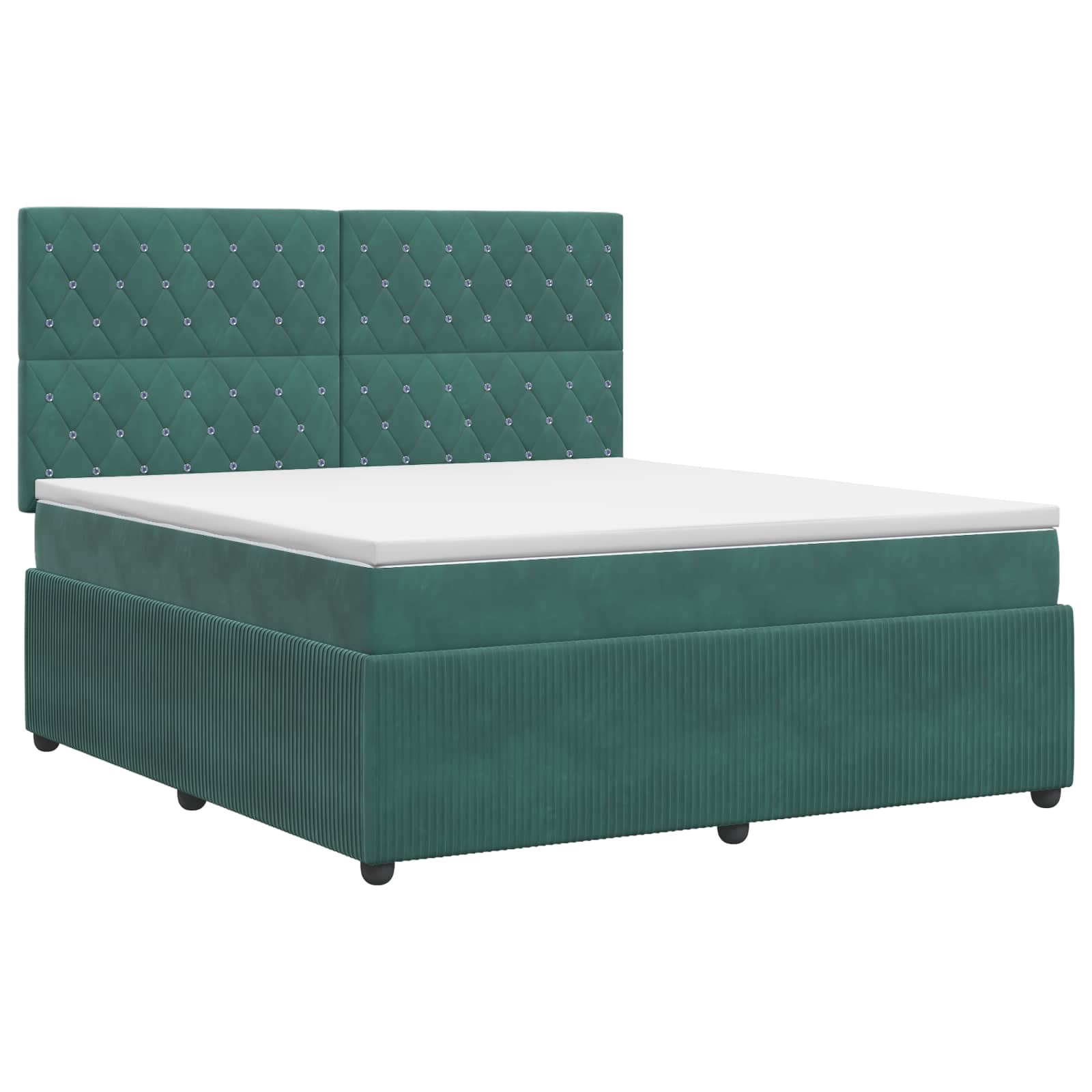 Κρεβάτι box spring με στρώμα Σκούρο Πράσινο 180 x 200 cm - Pakobazaar