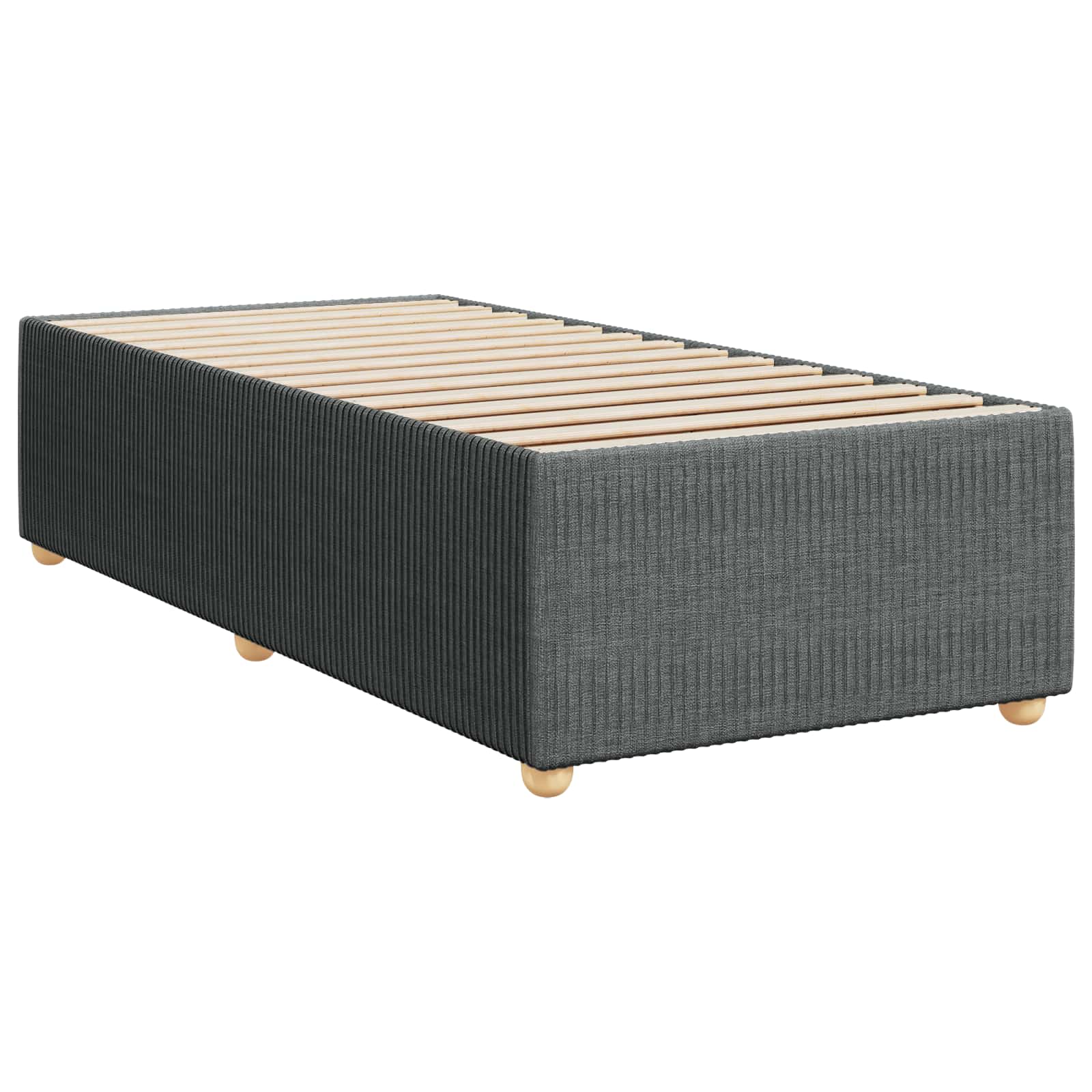 Κρεβάτι box spring με στρώμα Σκούρο Γκρι Μονό Ύφασμα