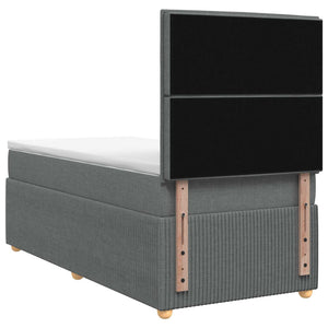 Κρεβάτι box spring με στρώμα Σκούρο Γκρι Μονό Ύφασμα - Pakobazaar