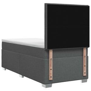 Κρεβάτι box spring με στρώμα Σκούρο Γκρι 80 x 200 cm Ύφασμα - Pakobazaar