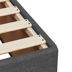 Κρεβάτι box spring με στρώμα Σκούρο Γκρι 90 x 190 cm Ύφασμα - Pakobazaar