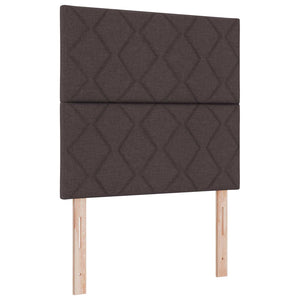 Κρεβάτι box spring με στρώμα Σκούρο Καφέ 90 x 190 cm Ύφασμα - Pakobazaar