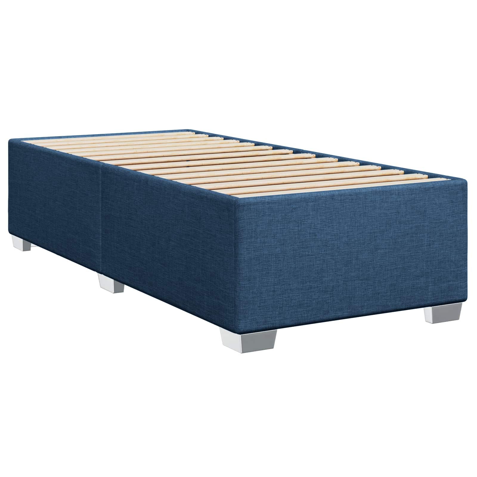 Κρεβάτι box spring με στρώμα Μπλε 90 x 190 cm Ύφασμα - Pakobazaar