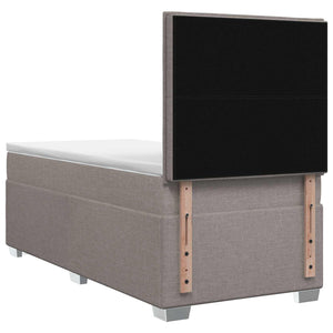 Κρεβάτι box spring με στρώμα Taupe 90 x 200 cm Ύφασμα