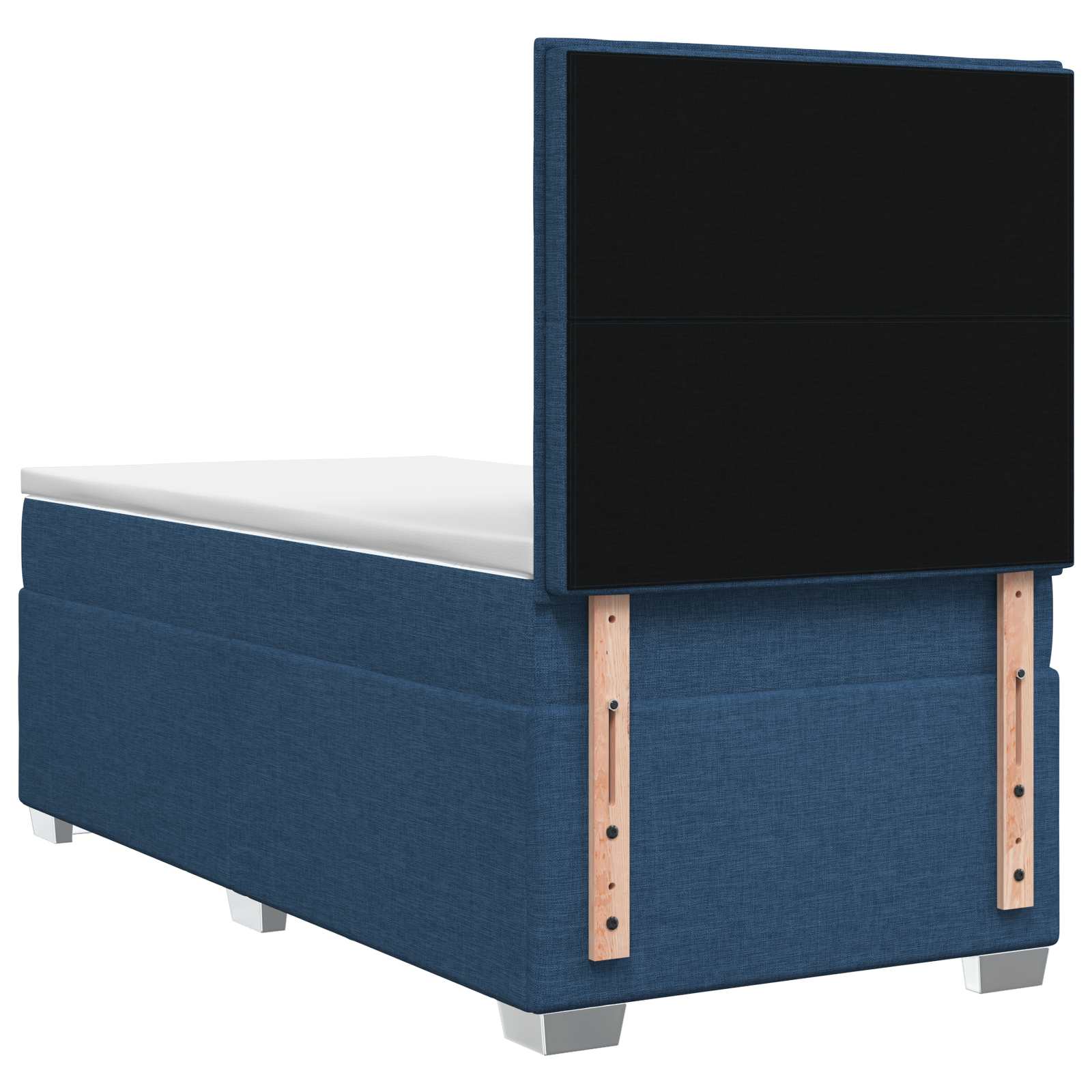 Κρεβάτι box spring με στρώμα Μπλε 90 x 200 cm Ύφασμα - Pakobazaar