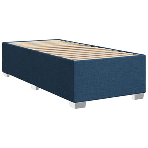 Κρεβάτι box spring με στρώμα Μπλε 100 x 200 cm Ύφασμα