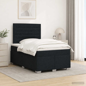Κρεβάτι box spring με στρώμα Μαύρο 120 x 190 cm Ύφασμα
