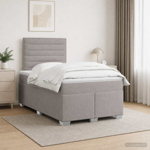 Κρεβάτι box spring με στρώμα Taupe 120 x 200 cm Ύφασμα
