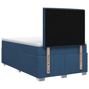 Κρεβάτι box spring με στρώμα Μπλε 120 x 190 cm Ύφασμα