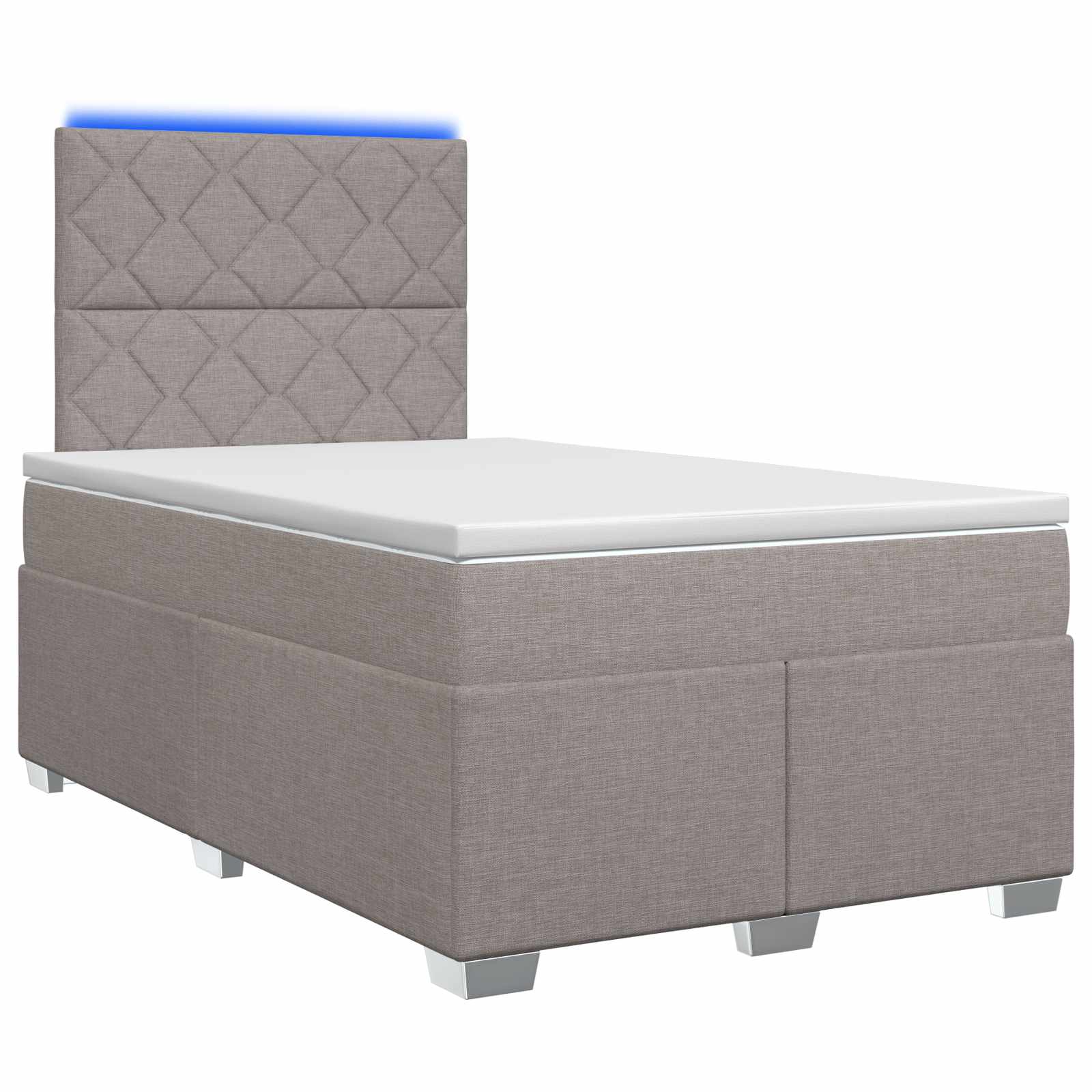 Κρεβάτι box spring με στρώμα Taupe 120 x 190 cm Ύφασμα - Pakobazaar