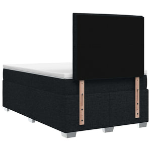 Κρεβάτι box spring με στρώμα Μαύρο 120 x 200 cm Ύφασμα