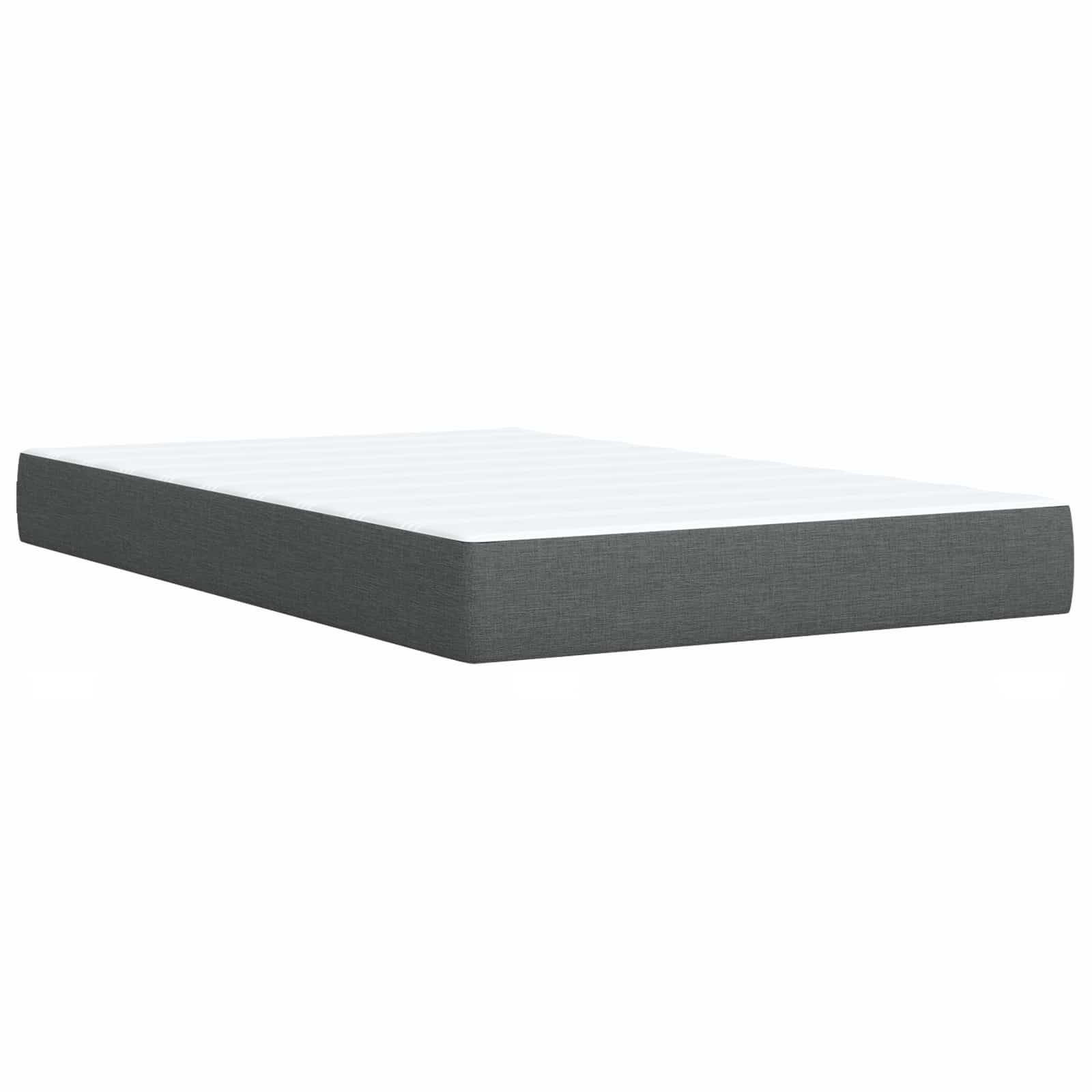 Κρεβάτι box spring με στρώμα Σκούρο Γκρι 120 x 200 cm Ύφασμα - Pakobazaar