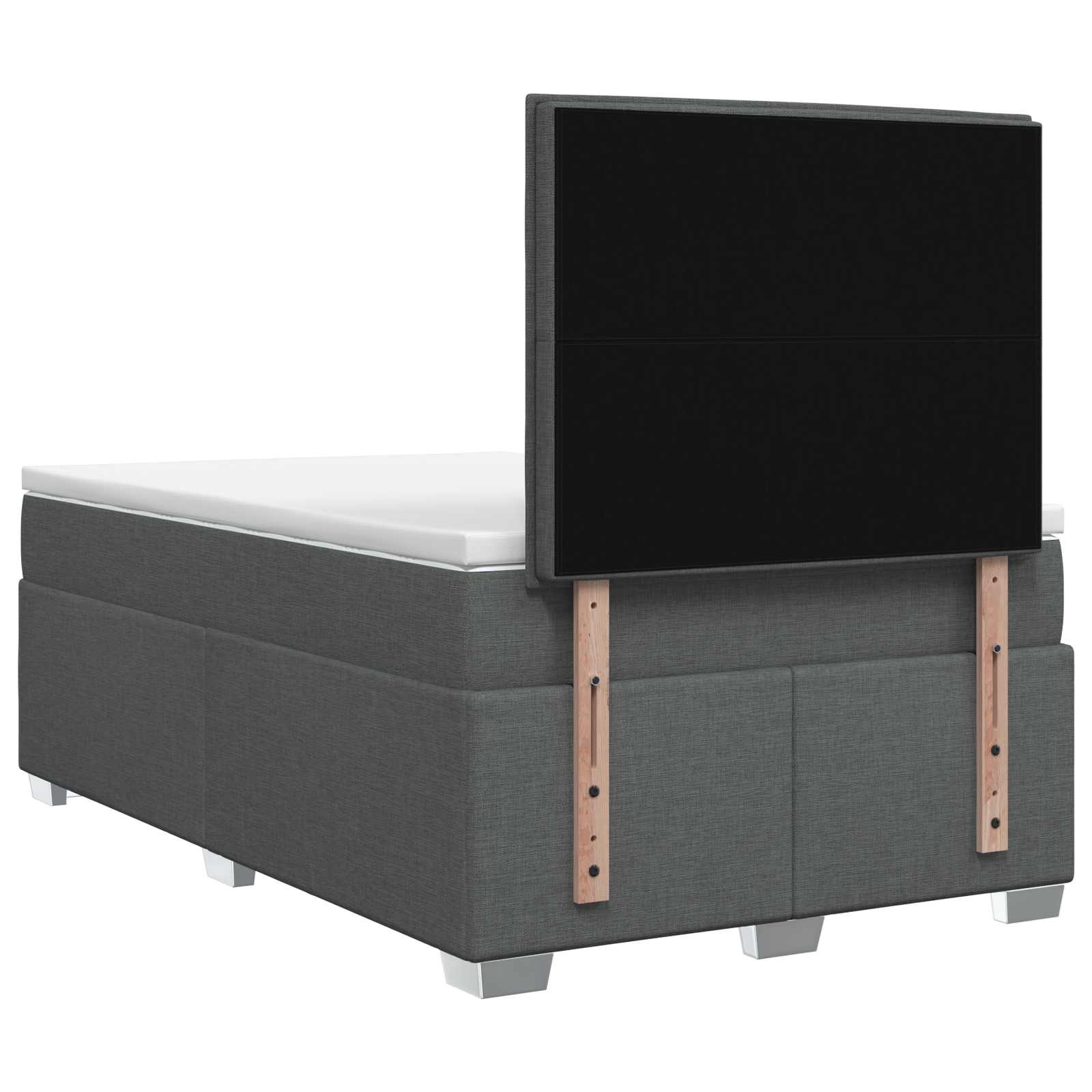 Κρεβάτι box spring με στρώμα Σκούρο Γκρι 120 x 200 cm Ύφασμα - Pakobazaar