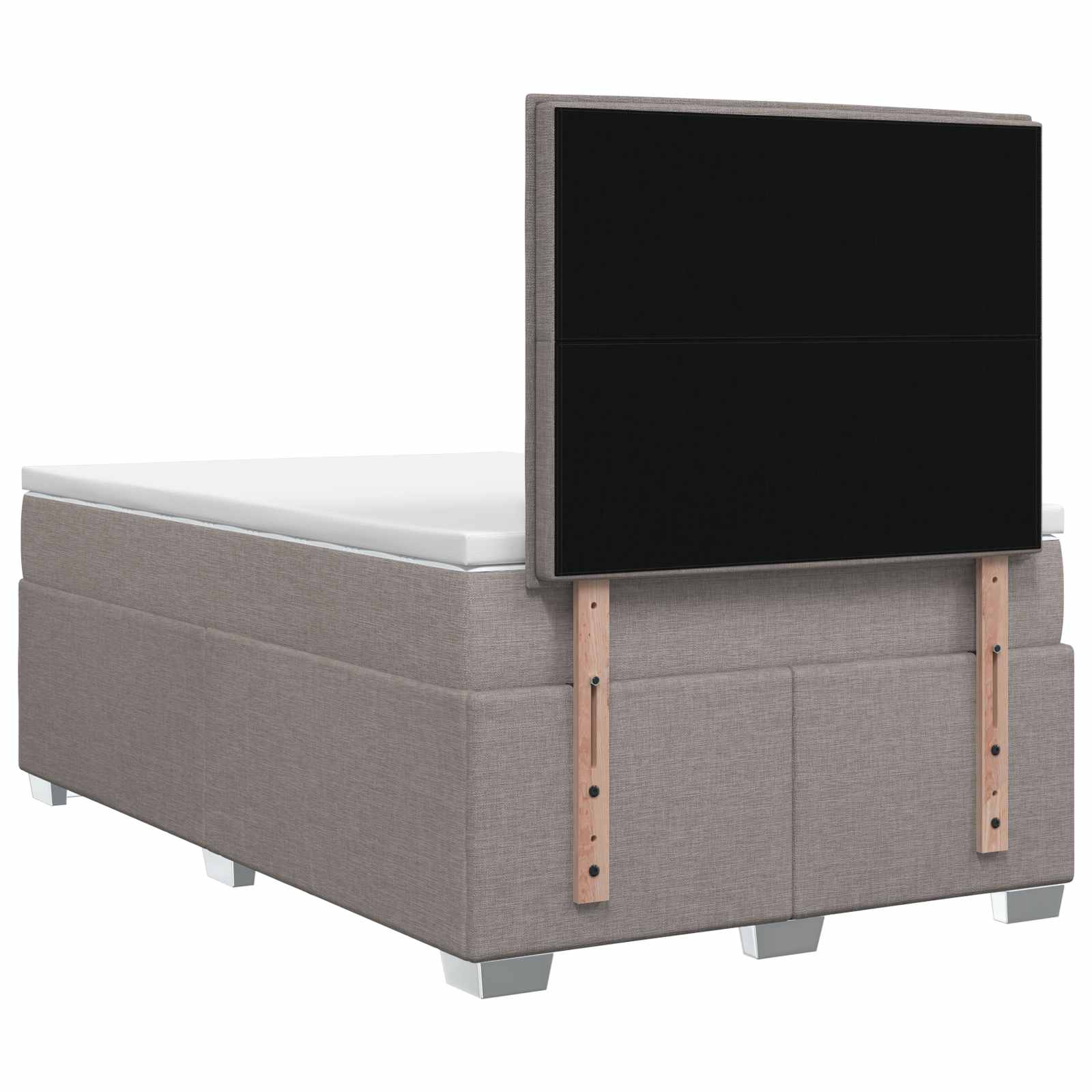 Κρεβάτι box spring με στρώμα Taupe 120 x 200 cm Ύφασμα - Pakobazaar