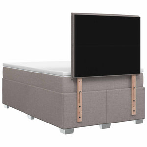 Κρεβάτι box spring με στρώμα Taupe 120 x 200 cm Ύφασμα - Pakobazaar