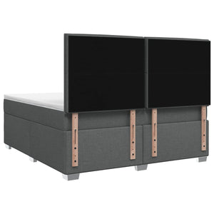 Κρεβάτι box spring με στρώμα Σκούρο Γκρι 140 x 200 cm Ύφασμα