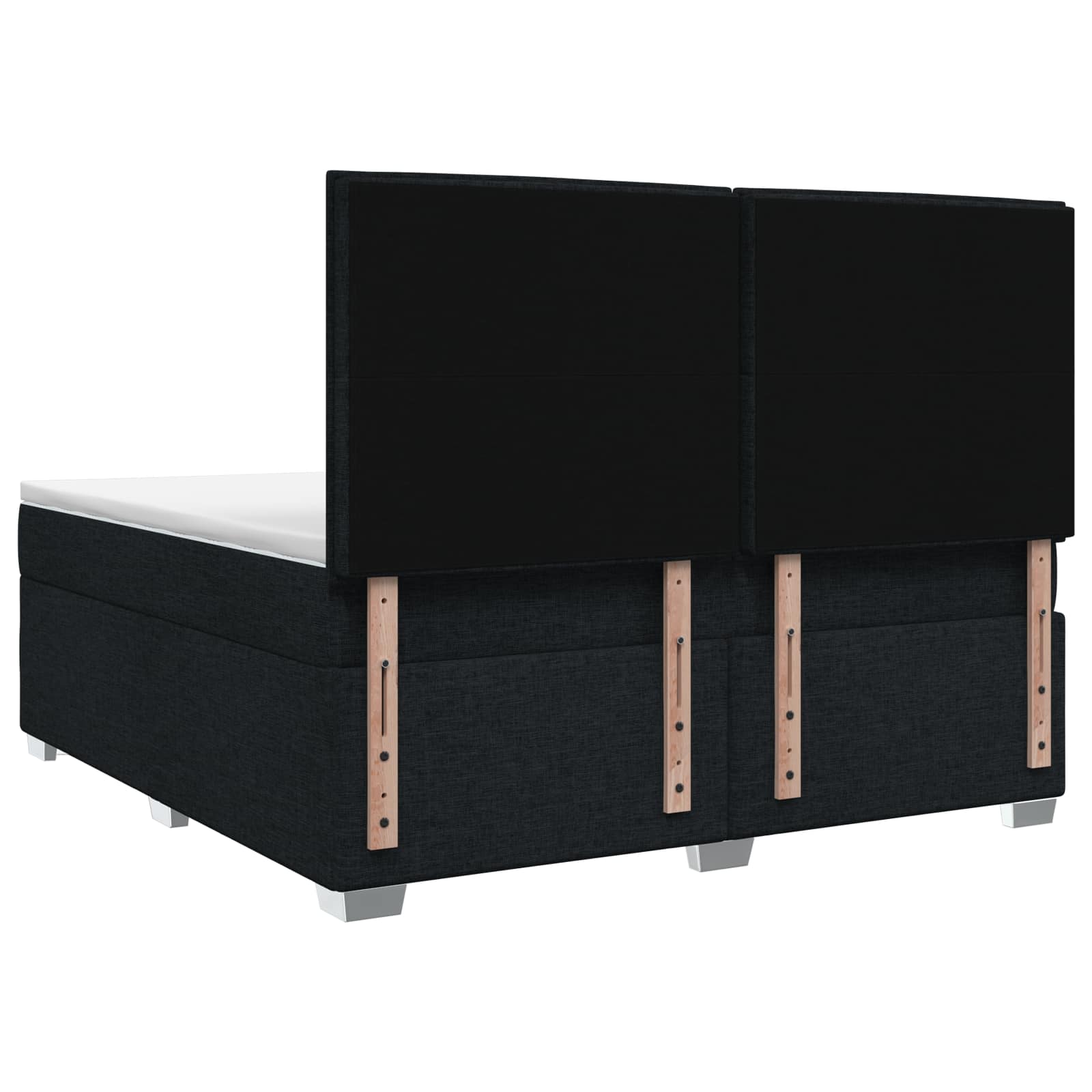 Κρεβάτι box spring με στρώμα Μαύρο 140 x 200 cm Ύφασμα