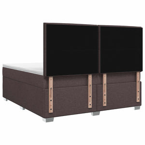 Κρεβάτι box spring με στρώμα Σκούρο Καφέ 180 x 200 cm Ύφασμα - Pakobazaar