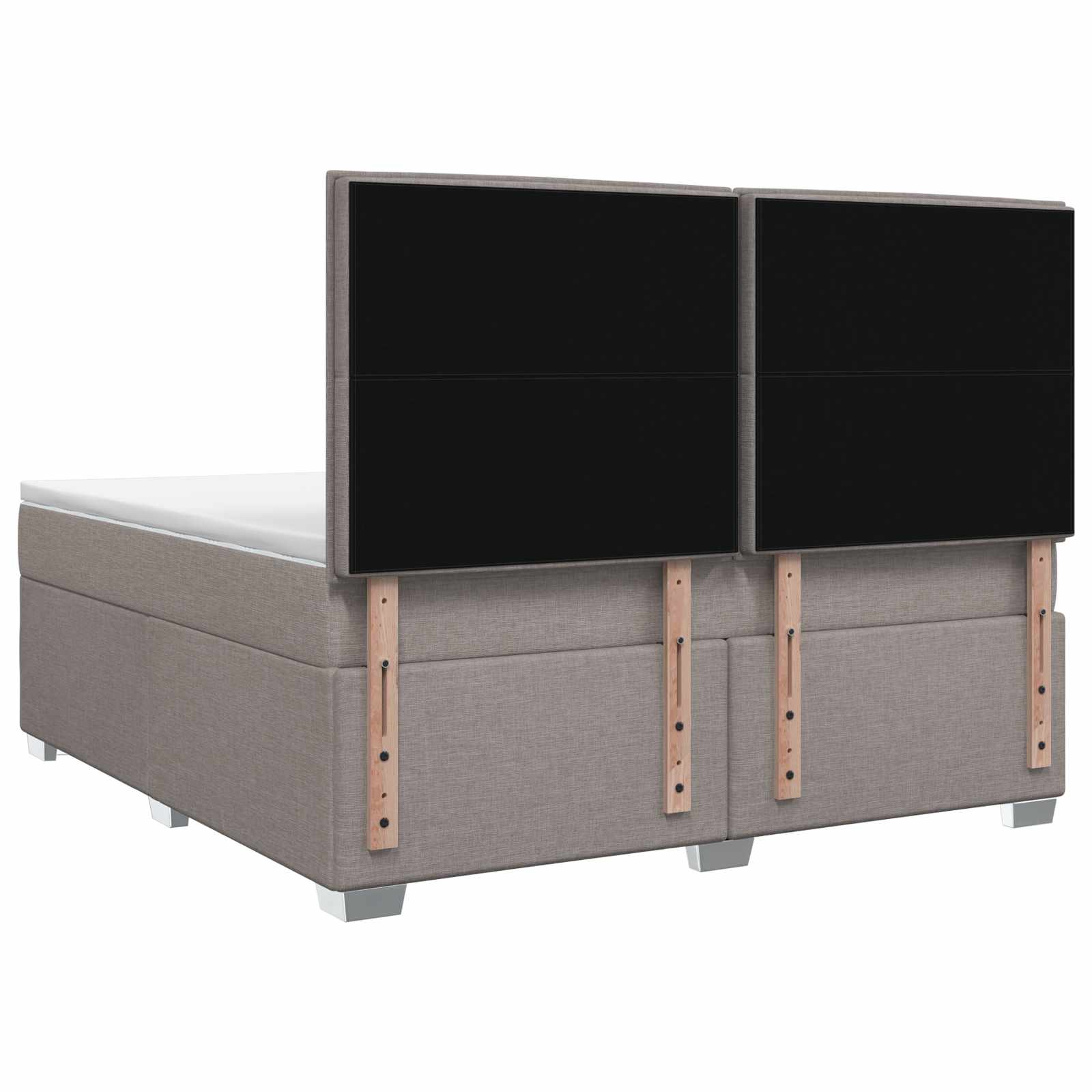 Κρεβάτι box spring με στρώμα Taupe 180 x 200 cm Ύφασμα - Pakobazaar
