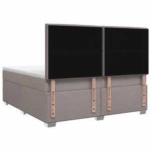 Κρεβάτι box spring με στρώμα Taupe 180 x 200 cm Ύφασμα - Pakobazaar