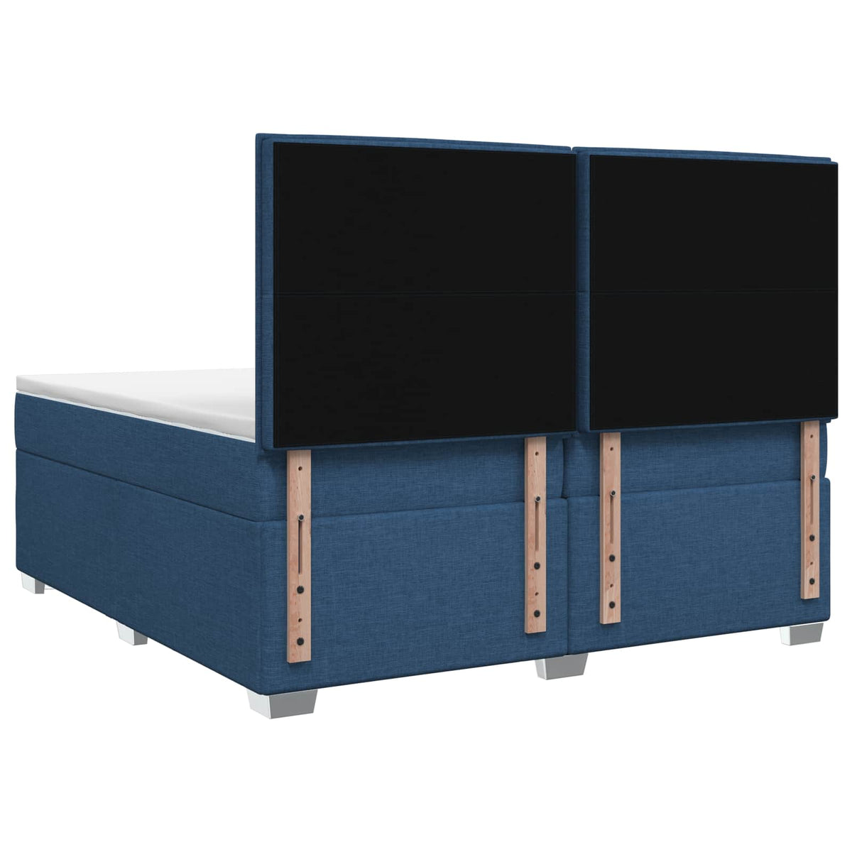 Κρεβάτι box spring με στρώμα Μπλε 200 x 200 cm Ύφασμα - Pakobazaar