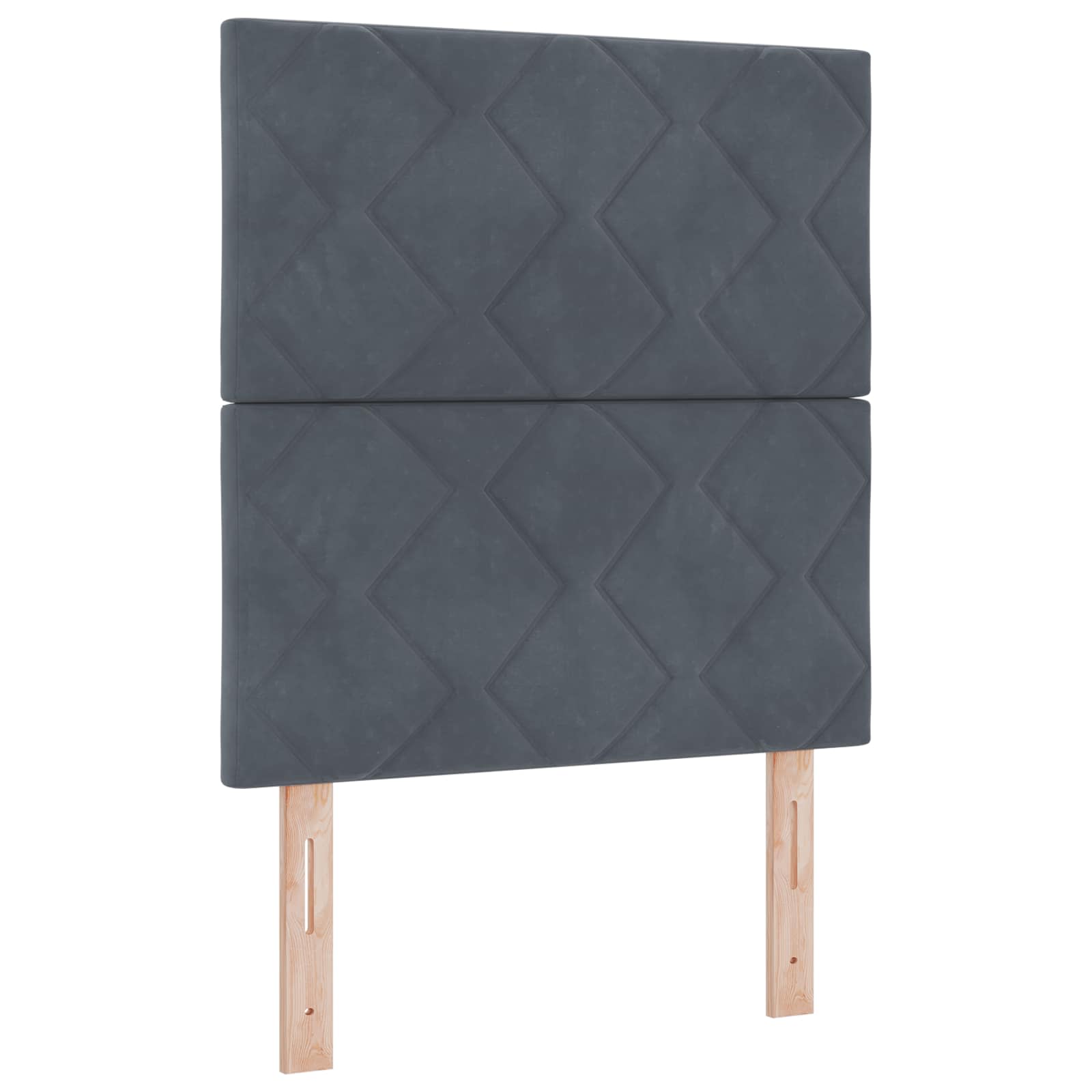 Κρεβάτι box spring με στρώμα Σκούρο Γκρι 80 x 200 cm Βελούδο - Pakobazaar