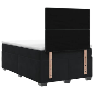 Κρεβάτι box spring με στρώμα Μαύρο 120 x 190 cm Βελούδο - Pakobazaar