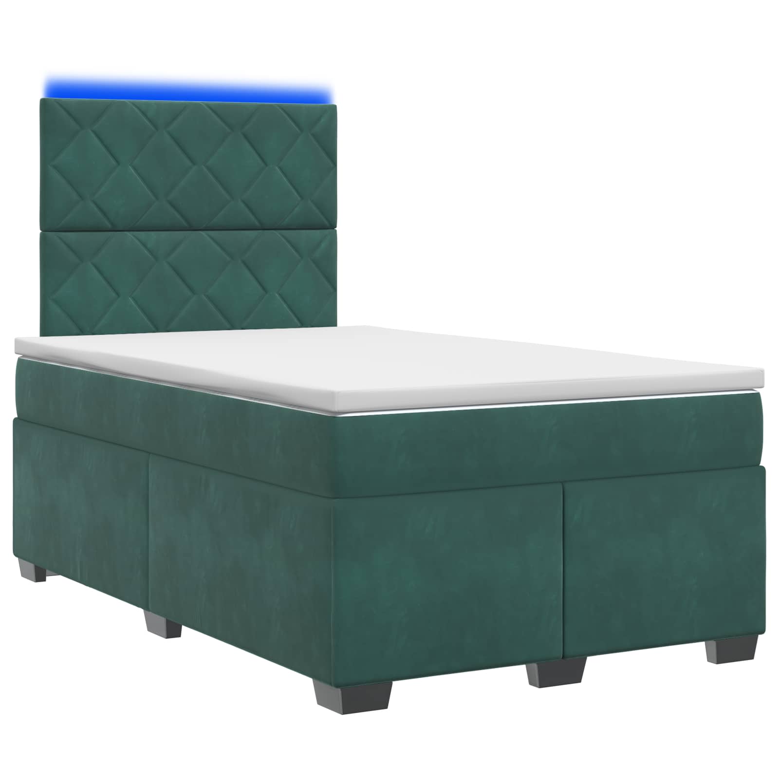 Κρεβάτι box spring με στρώμα Σκούρο Πράσινο 120 x 190 cm - Pakobazaar