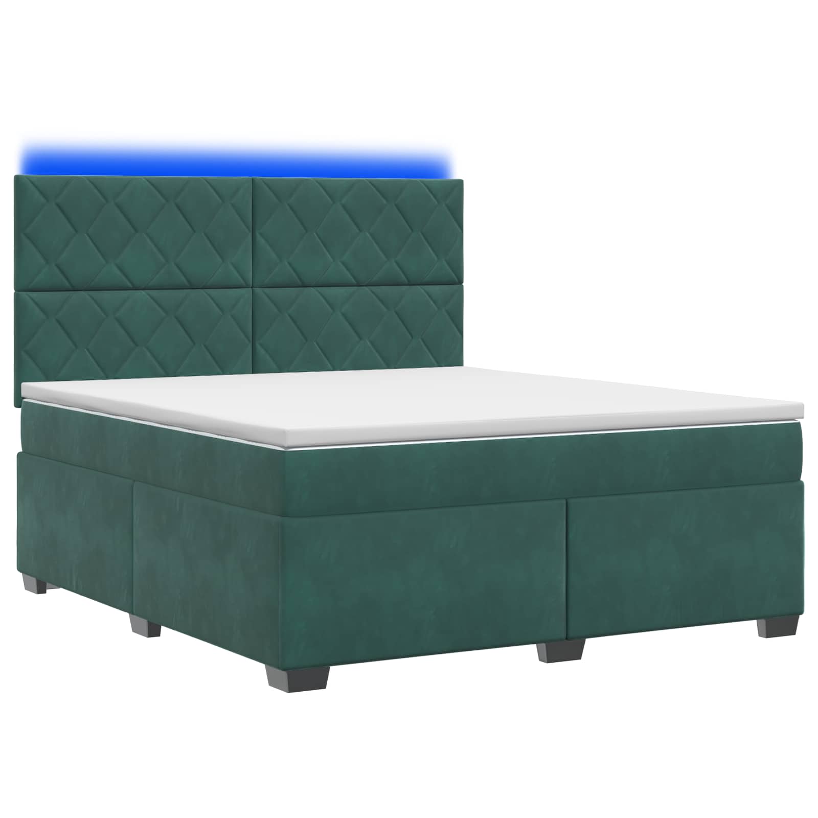 Κρεβάτι box spring με στρώμα Σκούρο Πράσινο 160 x 200 cm - Pakobazaar