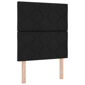 Κρεβάτι box spring με στρώμα Μαύρο 80 x 200 cm Ύφασμα