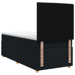 Κρεβάτι box spring με στρώμα Μαύρο 80 x 200 cm Ύφασμα