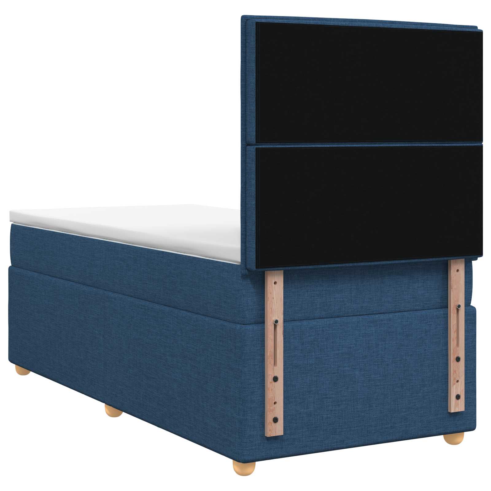Κρεβάτι box spring με στρώμα Μπλε 90 x 190 cm Ύφασμα - Pakobazaar