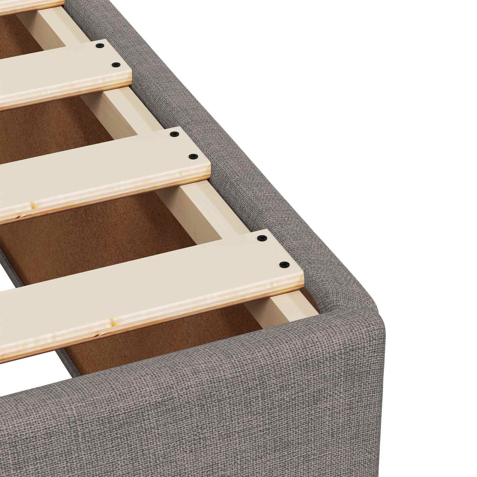 Κρεβάτι box spring με στρώμα Taupe 100 x 200 cm Ύφασμα - Pakobazaar