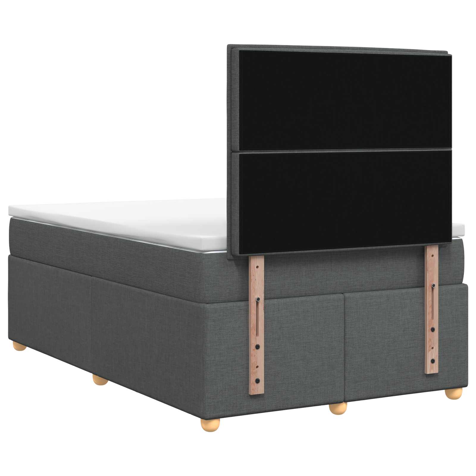 Κρεβάτι box spring με στρώμα Σκούρο Γκρι 120 x 190 cm Ύφασμα - Pakobazaar