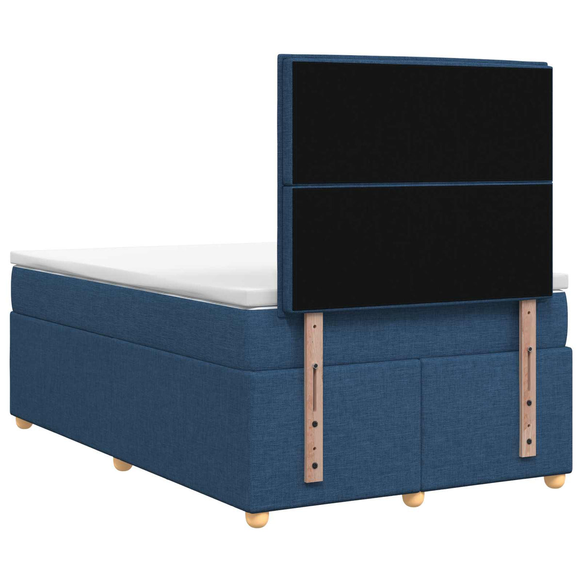 Κρεβάτι box spring με στρώμα Μπλε 120 x 190 cm Ύφασμα - Pakobazaar
