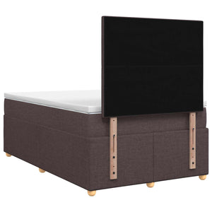 Κρεβάτι box spring με στρώμα Σκούρο Καφέ 120 x 190 cm Ύφασμα - Pakobazaar