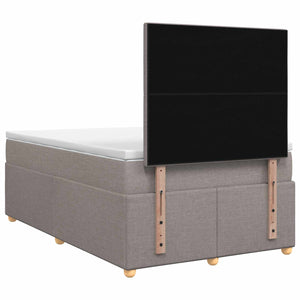 Κρεβάτι box spring με στρώμα Taupe 120 x 190 cm Ύφασμα - Pakobazaar