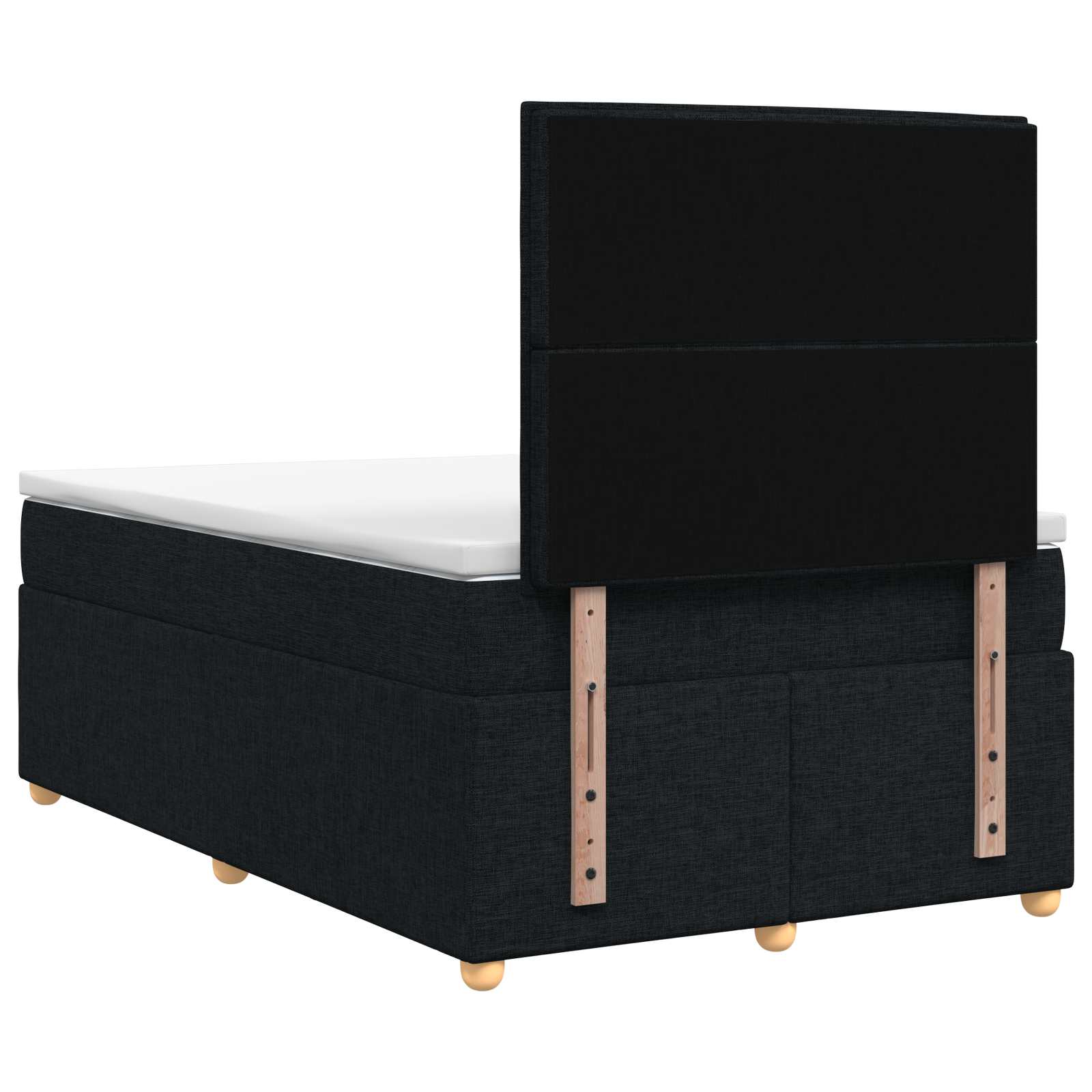 Κρεβάτι box spring με στρώμα Μαύρο 120 x 200 cm Ύφασμα - Pakobazaar